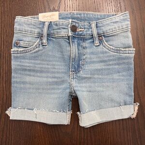 Girls Wrangler Faded Blue Denim Shorts
